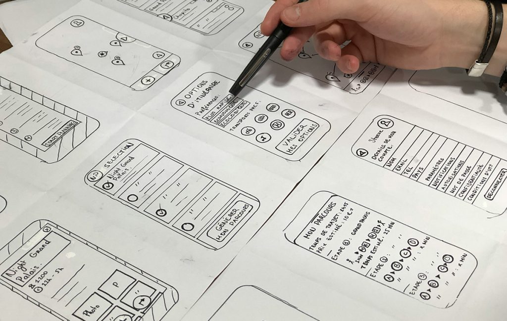 Conversion Optimization UX Designs on paper